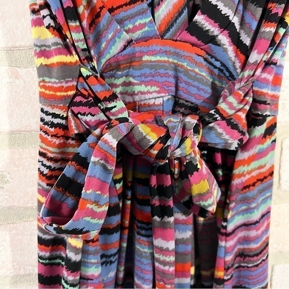 BCBGMaxAzria Multiptint Stripe Tie Belt Dress Size XS - Picture 8 of 11